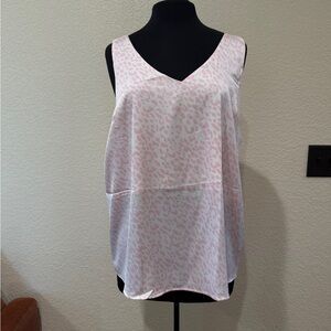 Silky Pink Cheetah Print Tank